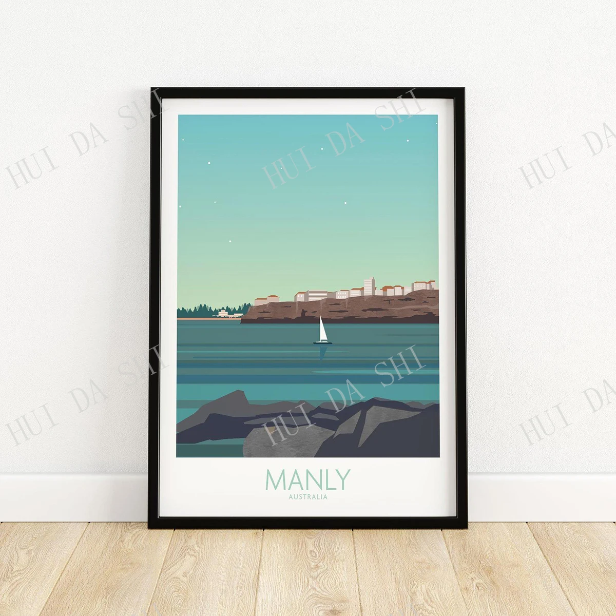 

Manly Wall Art | Australia Travel Poster | Wall Art | Travel Poster | Artwork | Art Print Gift Idea