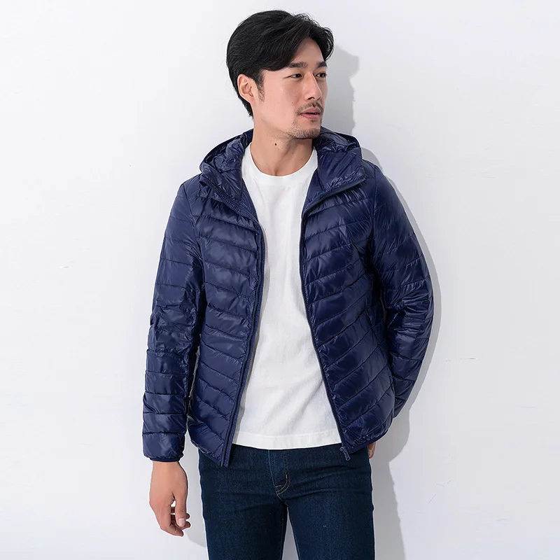 

2021 autumn and winter men's hooded down jacket light short down jacket warm casual coat fashion