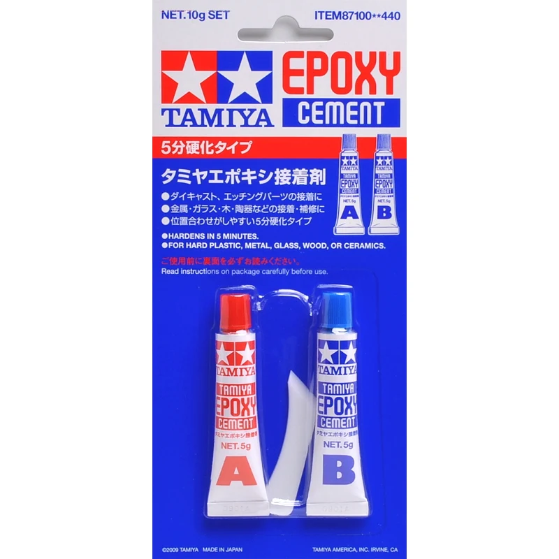 

Набор эпоксидного цемента Tamiya 87100 затвердевает за 5 минут (NET 10 г)