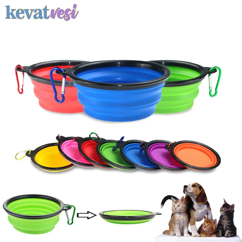 350Ml Pet Dog Bowl Collapsible Dog Water Bottle Portable Dogs Food Container Puppy Feeder Outdoor Travel Camping Dog Accessories