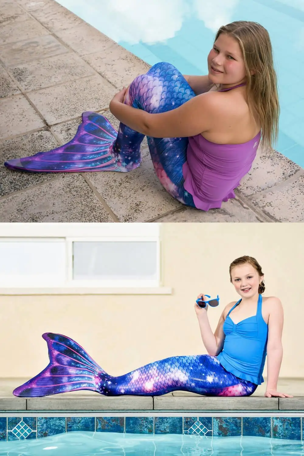 аниме одежда взрослых Купальник детский хвост русалки с ласты купальник для