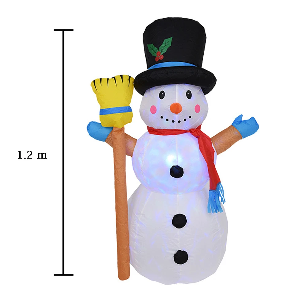 1 2 м Рождество Снеговик светодиодный свет надувная кукла метла Обложка зимние
