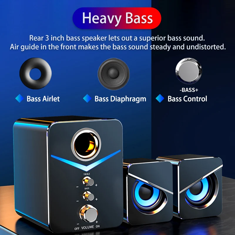 Computer Bluetooth Speaker Column Amplified Speakers Home Theater Music Center Subwoofe alto-falantes Powerful Soundbar Som | Электроника