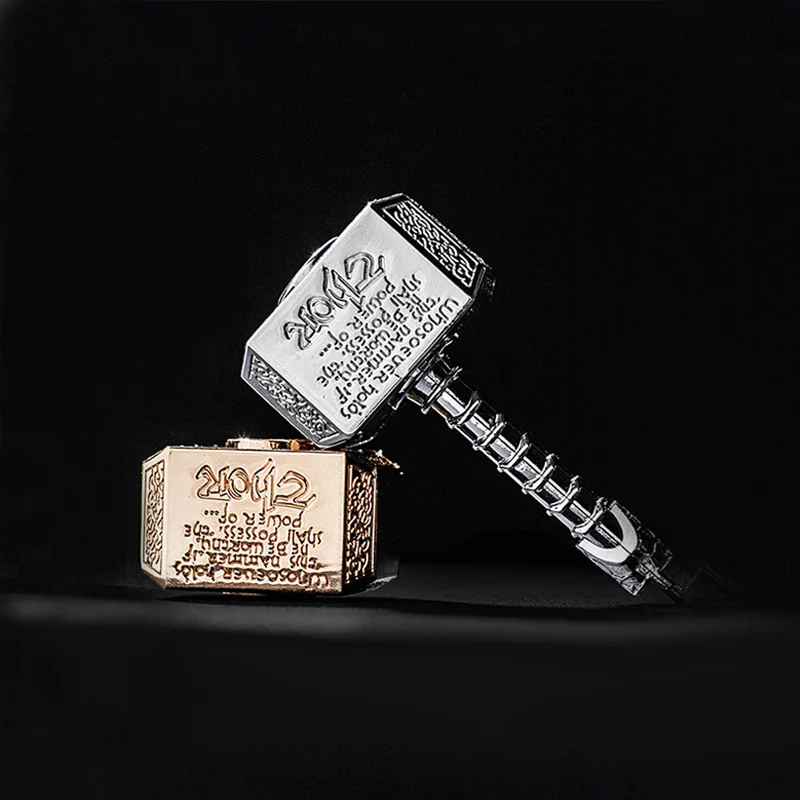 

Updated Version Hammer Shape Fidget Spinner Cool Metal Hand Spinner Portable Stress Relief Toys Gift for Children Adult