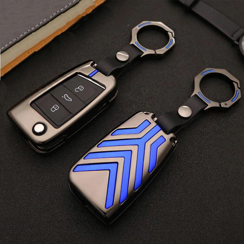 Чехол для автомобильного ключа из цинкового сплава чехол Volkswagen Golf 4 5 6 7 MK7 Passat B5 B6