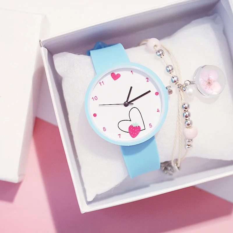 

children watches Silicone Schoolgirl Wrist Watch Women Watches Ladies Fashion Quartz Wristwatch For Woman Clock Female Hours