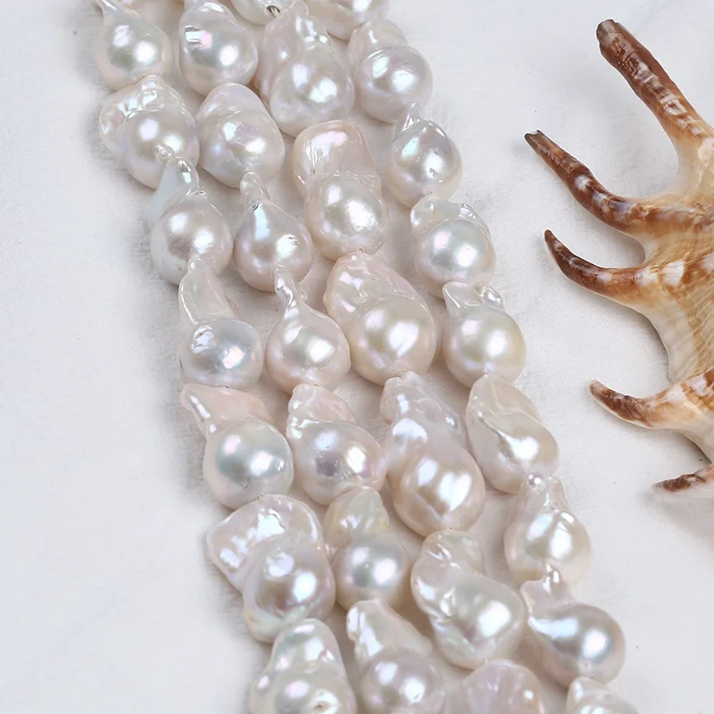 Factory price 11-18mm white natural freshwater baroque pearl strand jewelry | Necklace