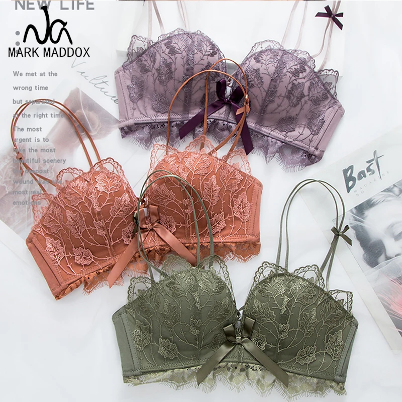 MARK MADDOX кружевной бюстгальтер с цветочной вышивкой открытой спиной пуш-ап