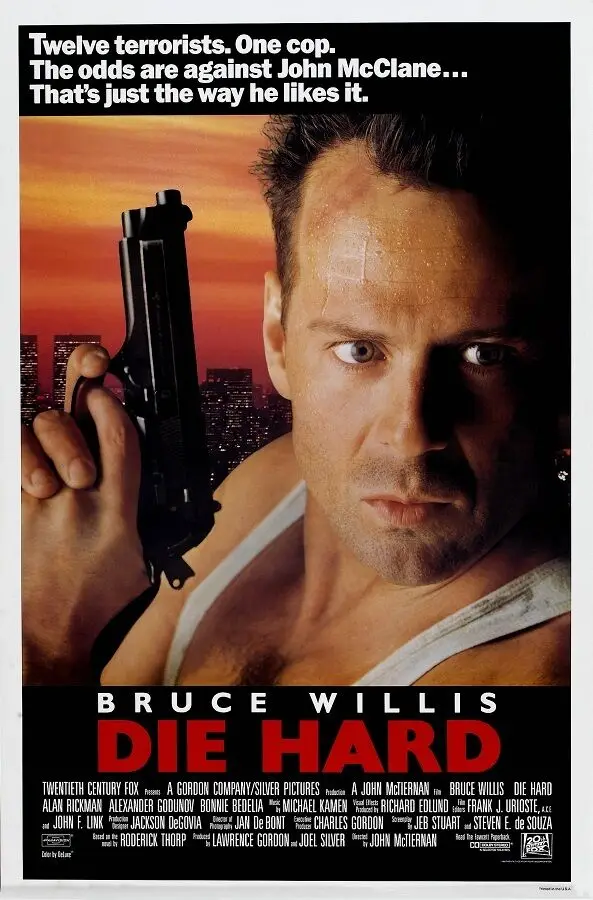 

Шелковый плакат с надписью Die Hard Movie, 24x36 дюймов