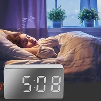 led digital alarm clock mirror display clock night lights electronics clock lamp desk bedroom decor travel %e2%80%8breloj despertador