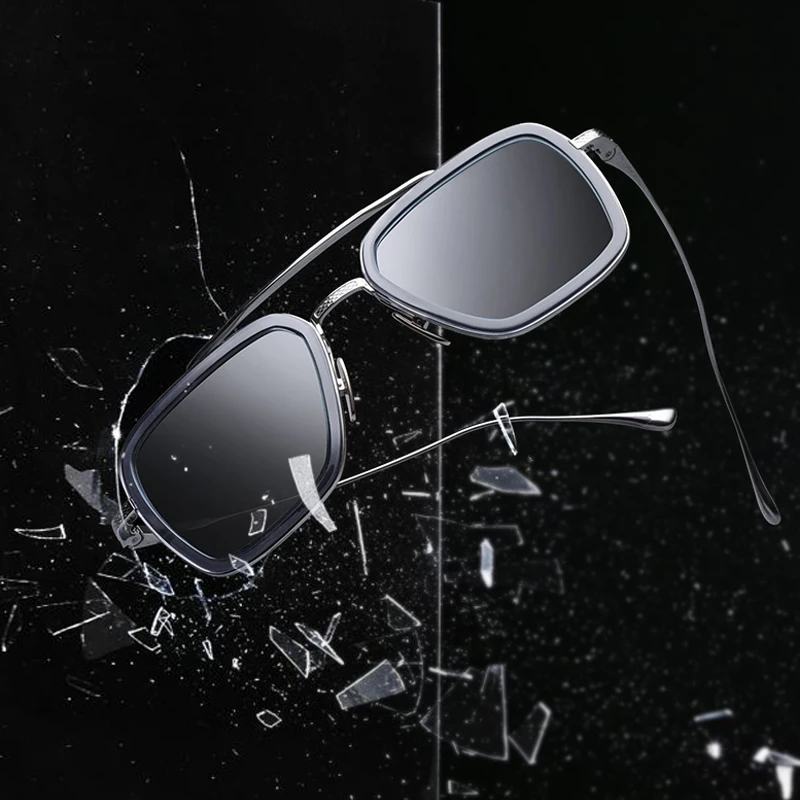 Мужские солнцезащитные очки YSO прямоугольные с оправой из нержавеющей стали и TR