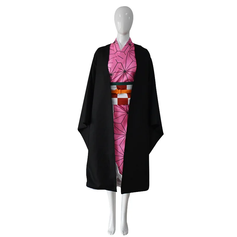 

Anime Demon Slayer Kamado Nezuko Cosplay Costumes Kimetsu No Yaiba Women Pink Kimono Halloween Costumes Cosplay Props for Women