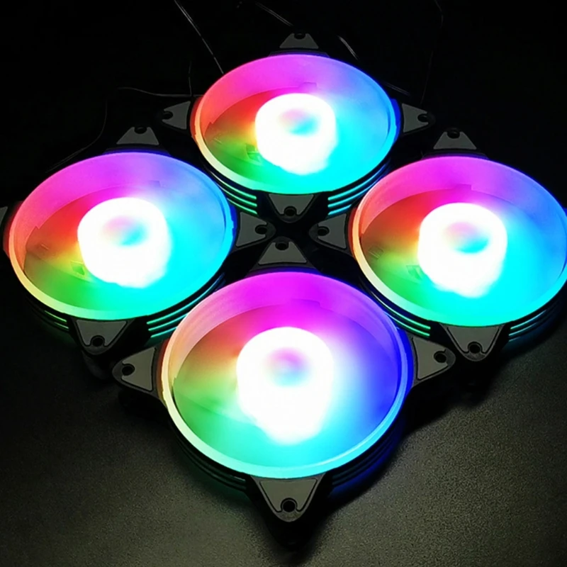 

COOLMOON 12cm Chassis Cooling Fan 5 Colors LED Lighting Large 4Pin Heatsink 35EA