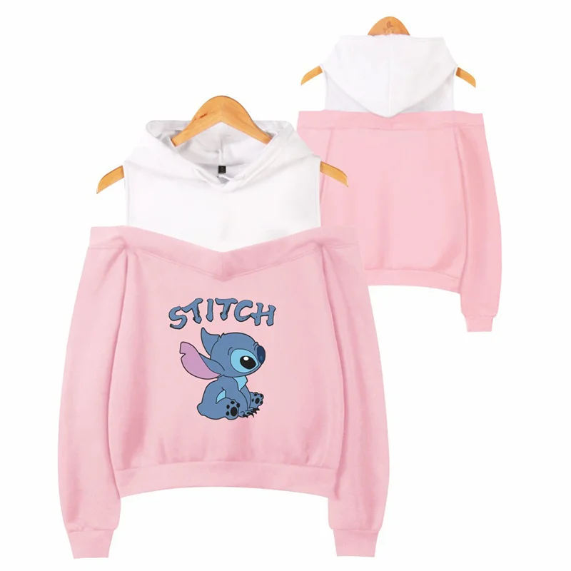 Толстовки с принтом Лило и Стич Disney женская модная рубашка в стиле Харадзюку