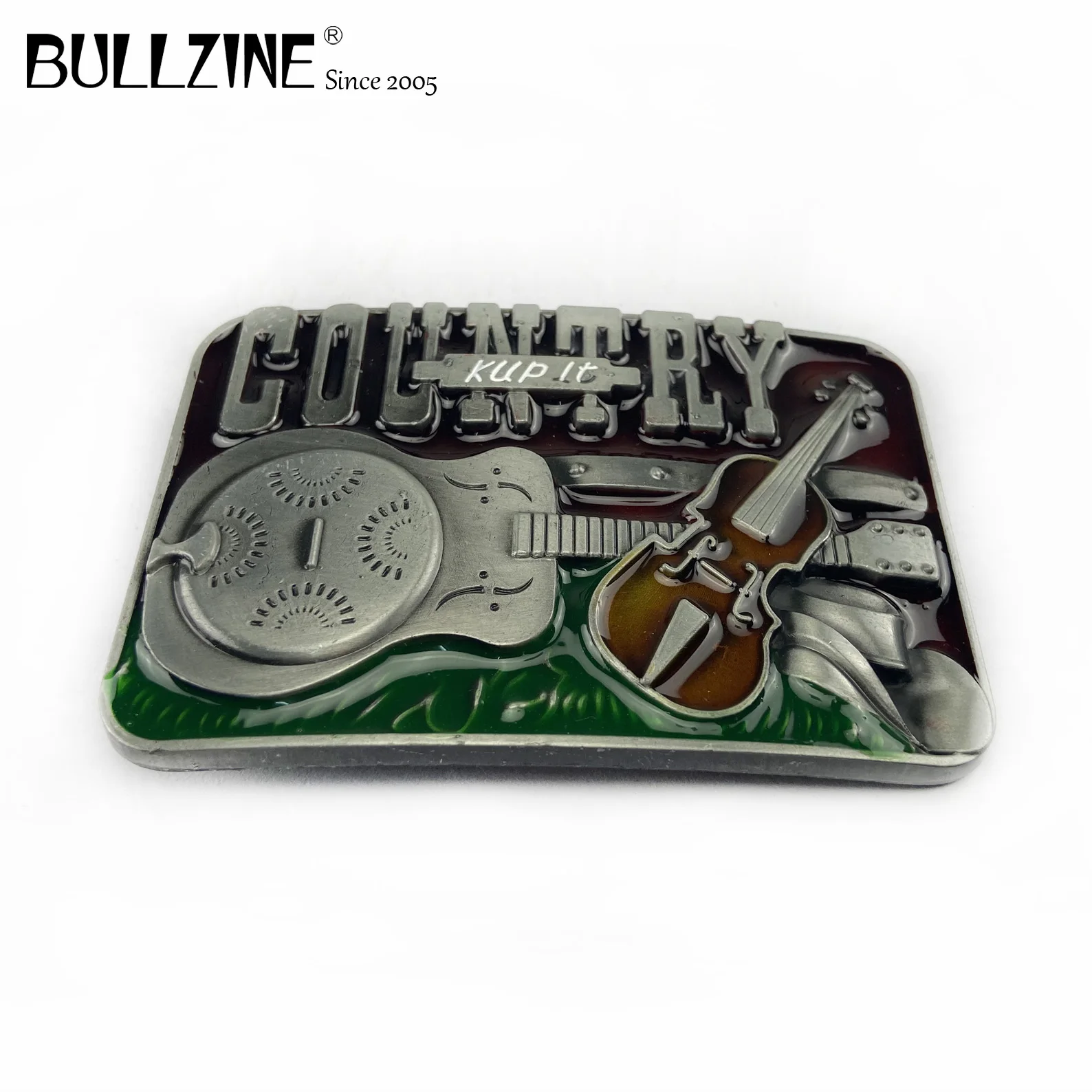 В Bullzine Кантри пряжки ремня с оловянной отделкой FP-03124 подходит для детей на