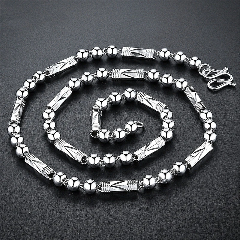 

925 Silver Color Chain Necklace Jewelry for Men Colgante Plata De Ley 925 Mujer Pierscionki 925 Jewelry Bizuteria Necklace