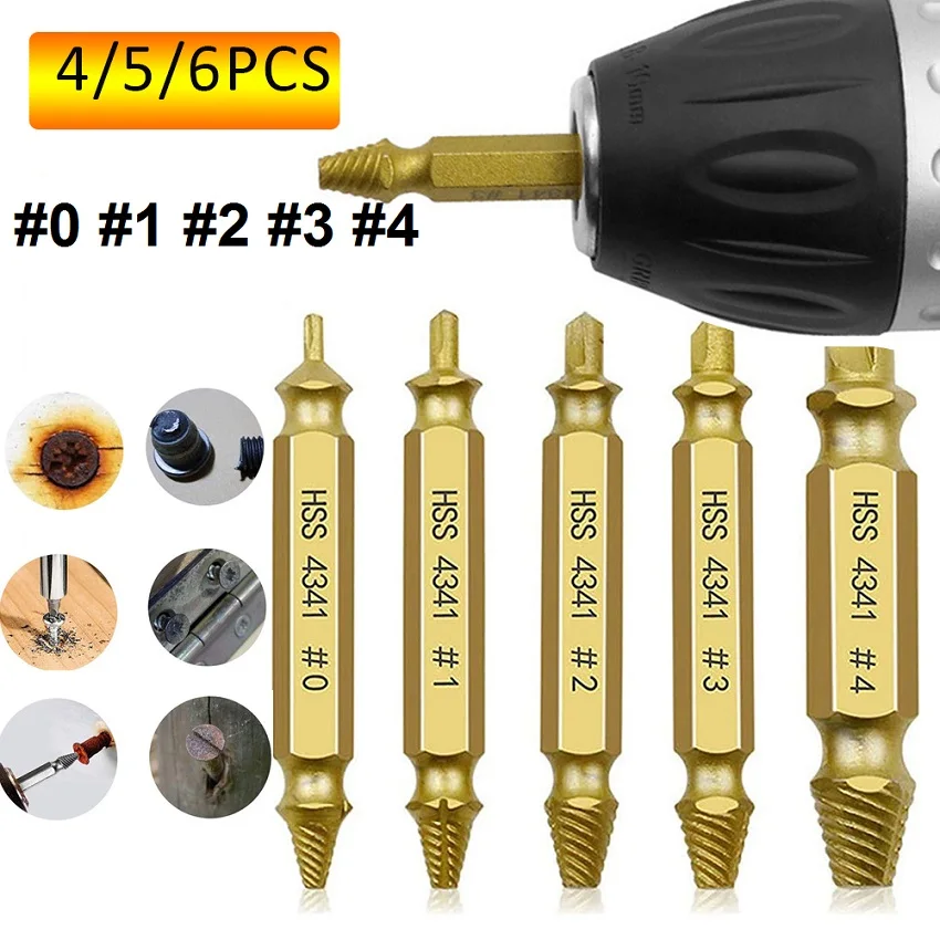 

4/5/6 шт., съемник сломанных болтов