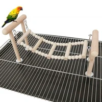 parrot wooden perches stand toys swing climbing ladder toy parakeet cockatiel lovebirds finches playground bird supplies