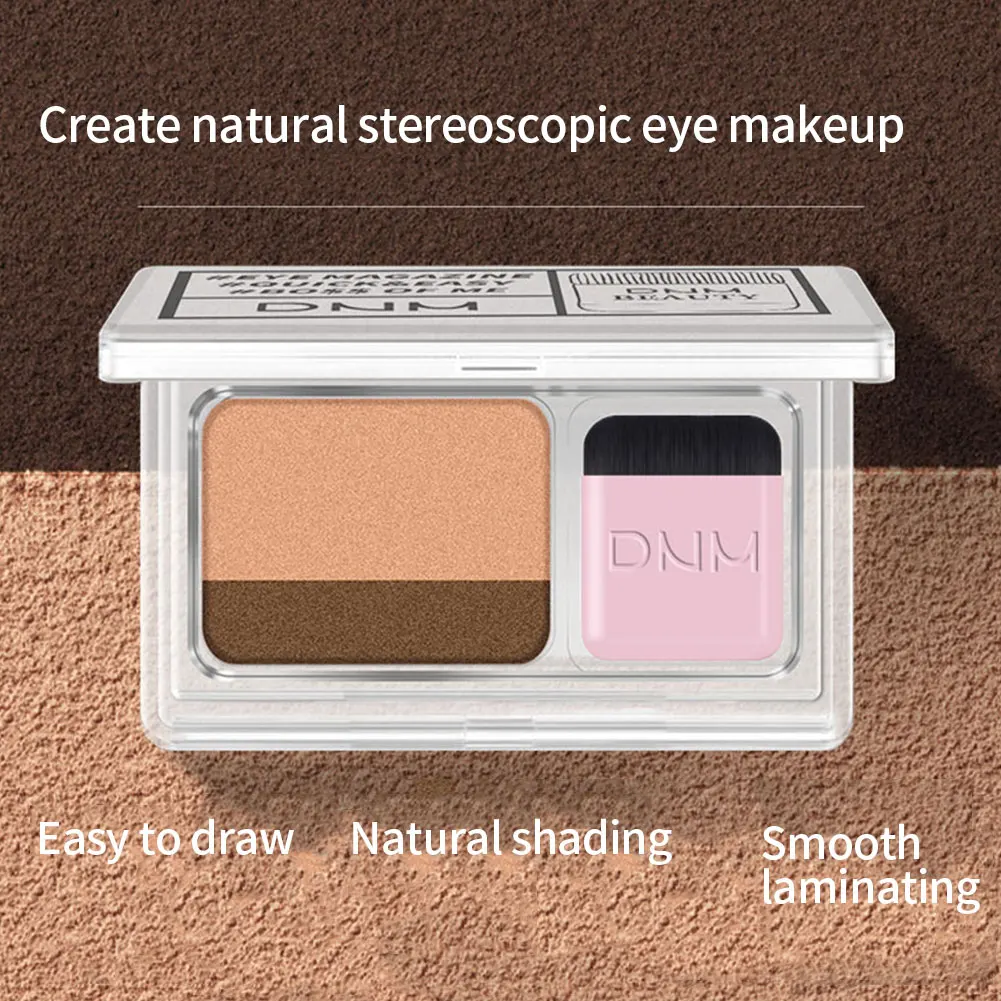 

Lazy Makeup Eyeshadow Waterproof Natural Eyeshadow Two-Tone Glitter Gradient Makeup Accessories Eye Shadow Palette With Brush