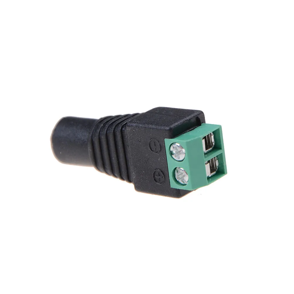 

1 Pc 2.1mm x 5.5mm Female DC Power Plug Adapter black cover For CCTV Cameras