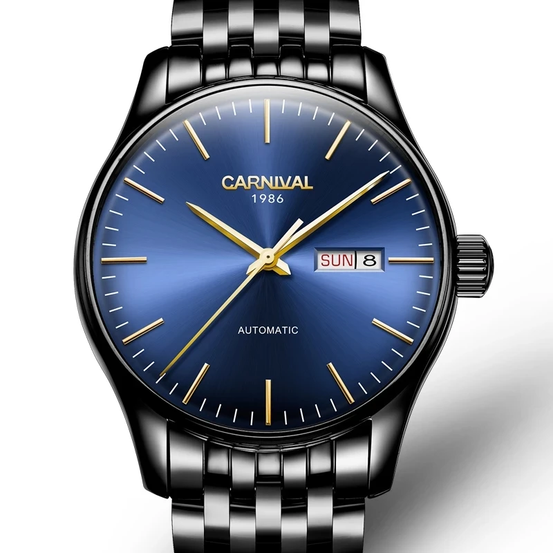 Carnival Brand Luxury Business Watch Man Fashion Calendar Casual Automatic Mechanical Wristwatch Waterproof Relogio Masculino enlarge