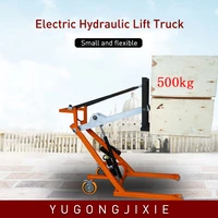 portable electric hydraulic forklift fully automatic lifting stacker lifting truck manual forklift