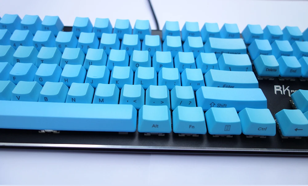 OEM синие толстые клавиши PBT раскладка ANSI верхняя печать боковая пустая для
