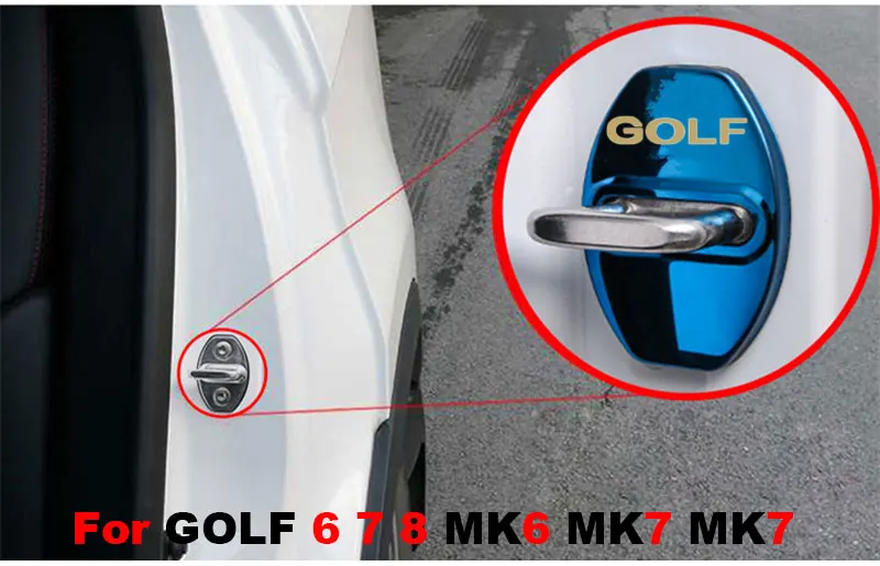 4 шт. 3D Автомобильный Дверной замок Пряжка крышки автомобильные аксессуары