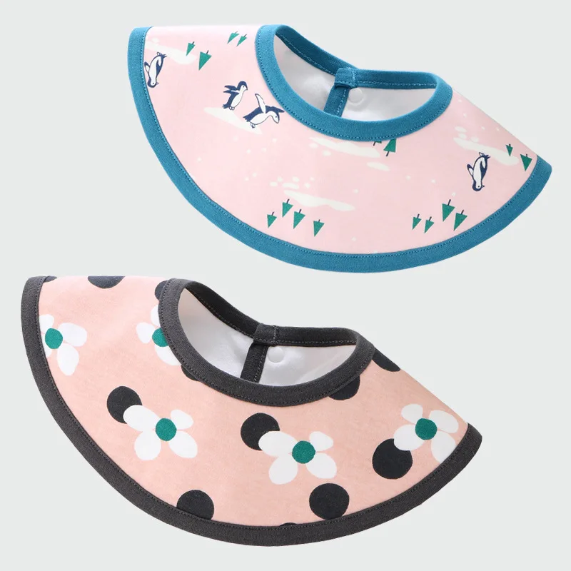 Новые трехслойные детские нагрудники 2 шт./компл. хлопковая ткань 360 градусов