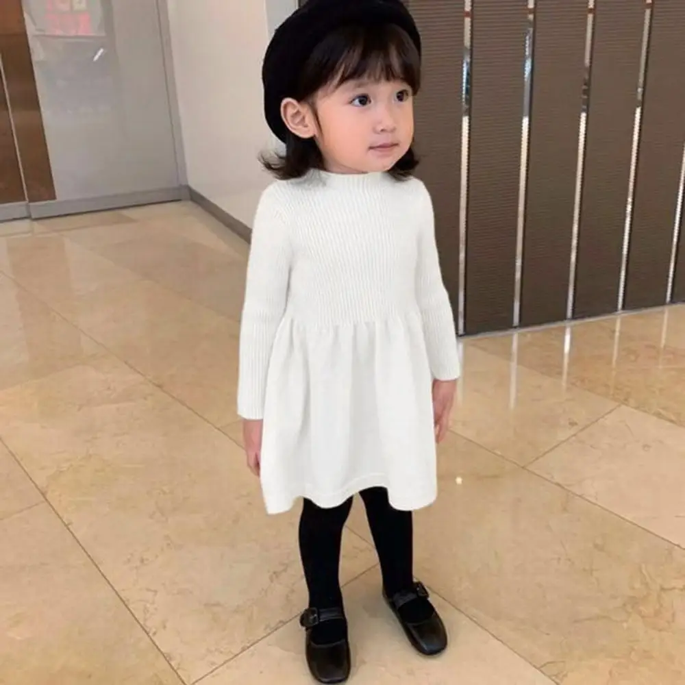 2-11Years для девочек толстый вязаный свитер платье малышей детей зимняя одежда 2020