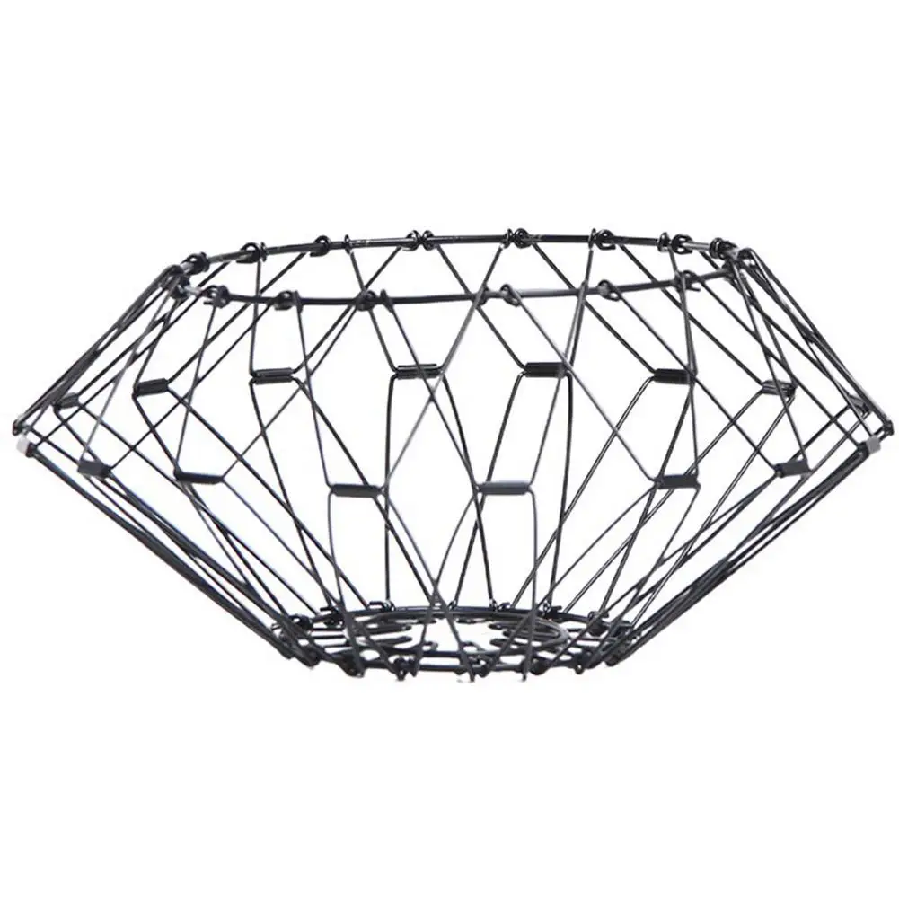 

Fruit Basket Stainless Steel Changeable Shapes Creative Fruit Tray Retractable Folding Hollow Out Storage Basket