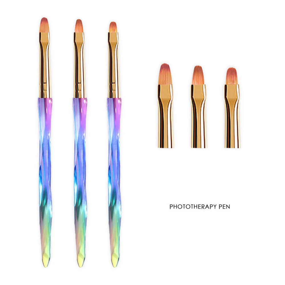 

3pcs Nail Art Uv Gel Liner Drawing Brush Painting Acrylic Pen Tools Manicure Nail Art Pen Set