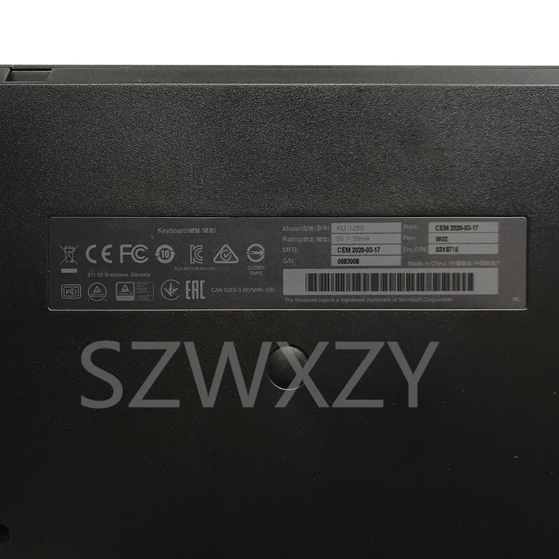 SZWXZY популярный товар для Lenovo ThinkPad KU 1255 маленькая красная клавиатура с USB кабелем