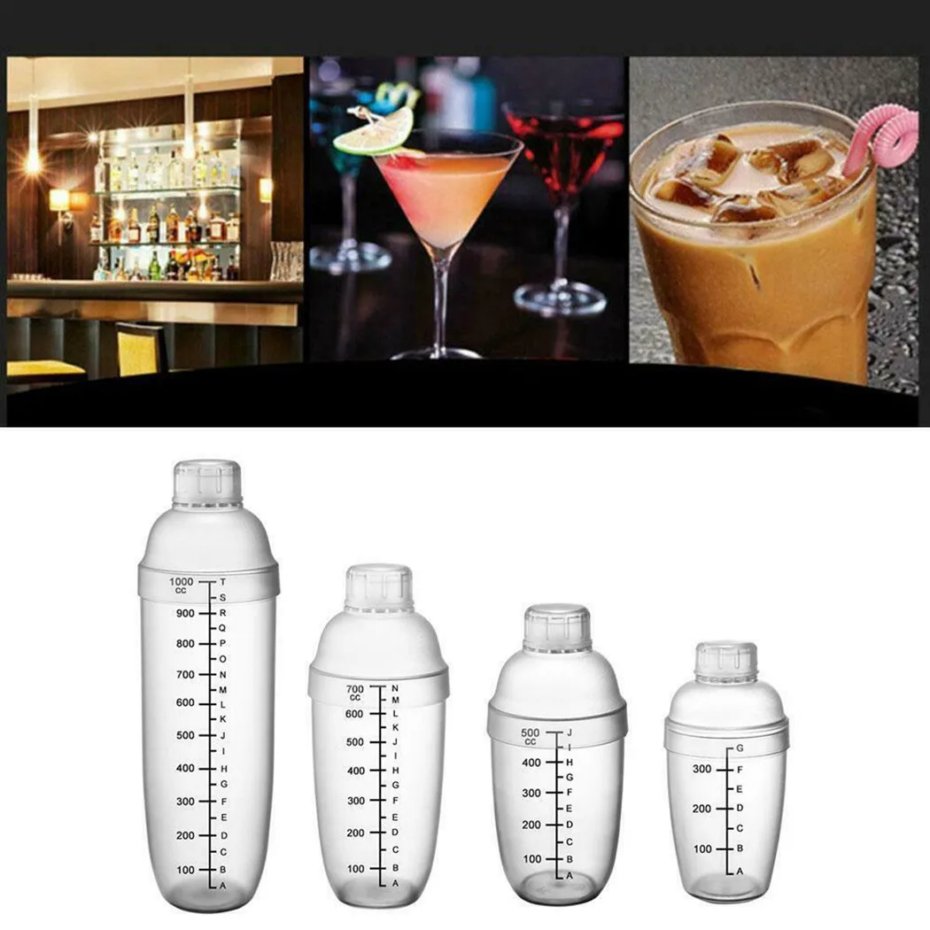 

350-1000ml Cocktail Shaker Mixer With Scale Bartender Tool For Milk Tea Bar Cocktail Shakers & Bar Sets Bar Tools & Accessories