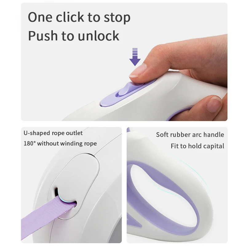 Выдвижной Поводок для собак Led лампа 3/5 м Прочный автоматический прогулок и бега с