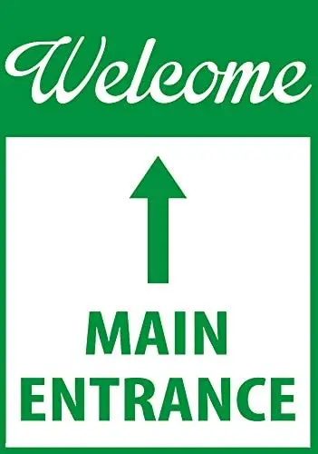 

SIGNCHAT, приветственный главный вход, знак безопасности, Размер 8x12 дюймов