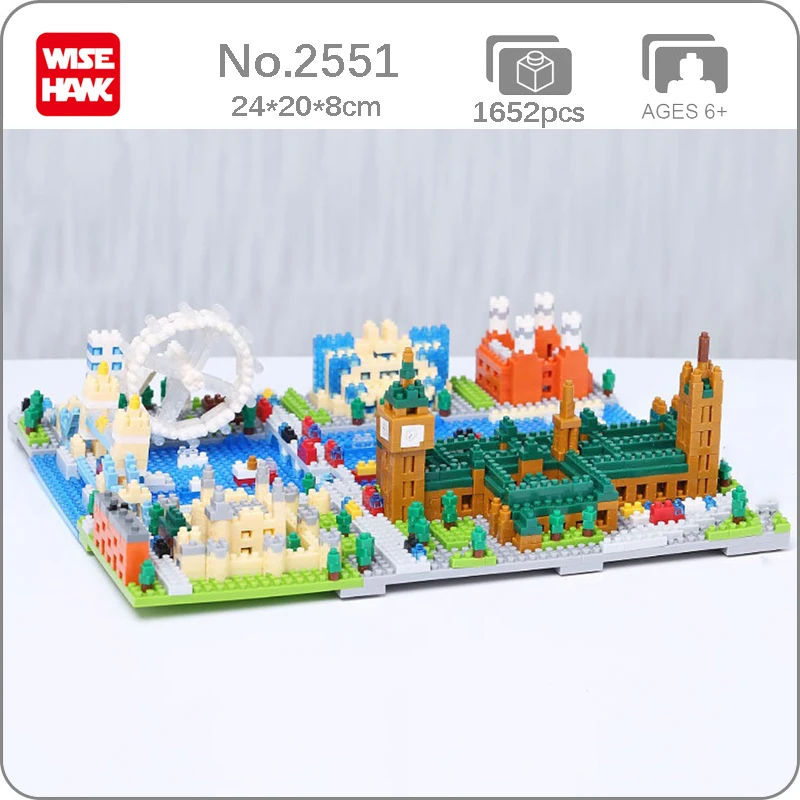 

Weagle 2551 World Architecture London City Big Ben Tower Bridge DIY Mini Diamond Blocks Bricks Building Toy for Children no Box