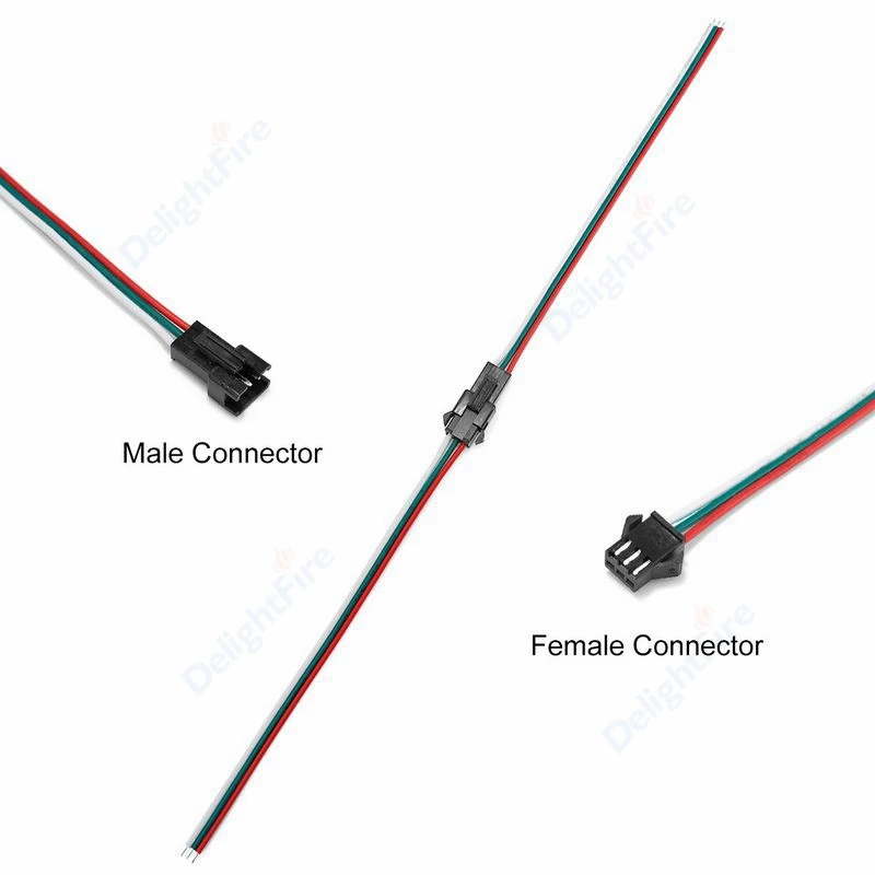 Светодиодная лента 2pin SM JST Соединительный кабель для светодиодной 22/20AWG 3/4/5/6 Pin
