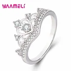 Кольцо женское из серебра 925 пробы, вечерние круглым кубическим цирконием