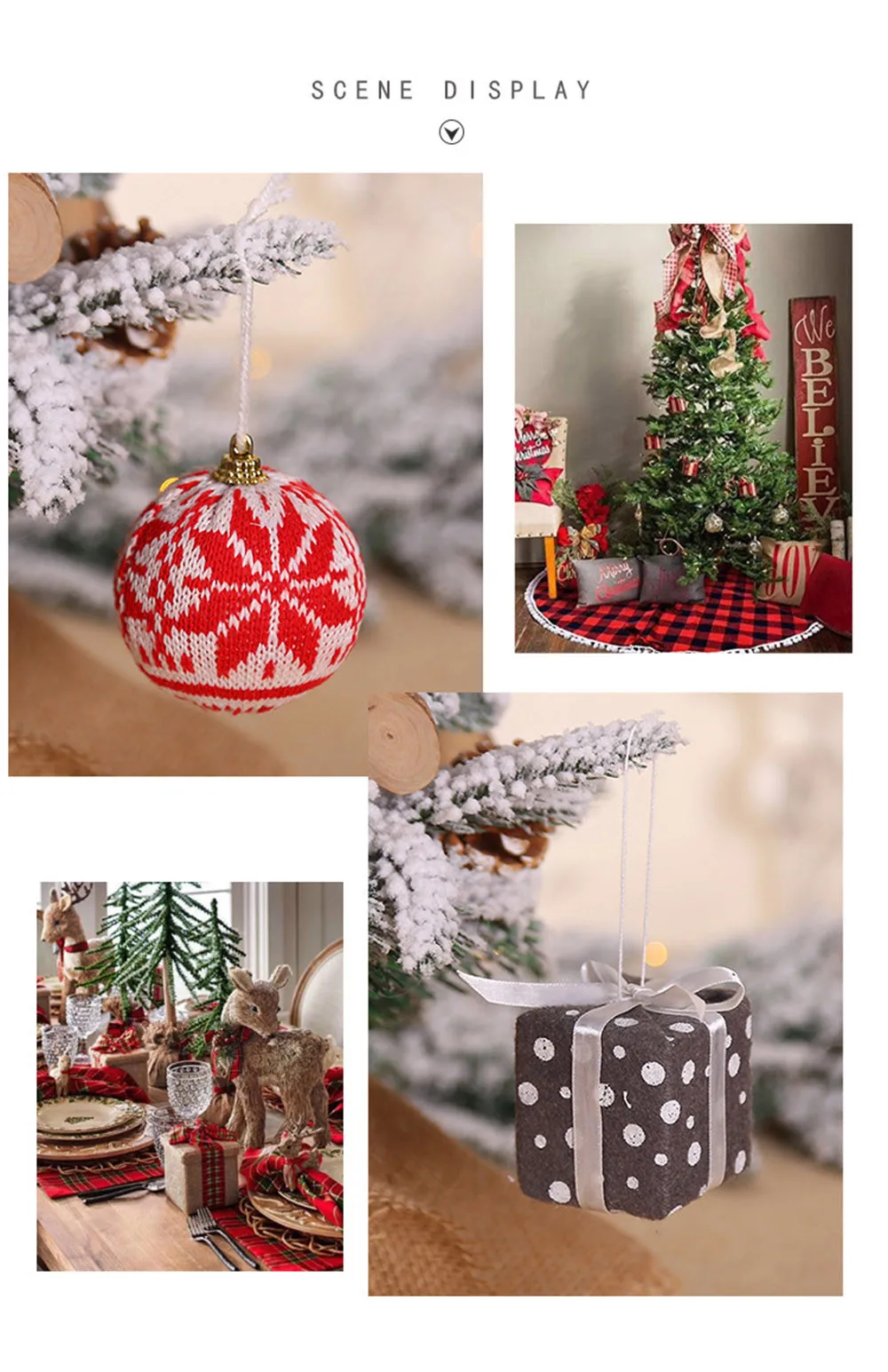 6 шт елочных игрушек для Ёлочное украшение мини милый Рождественский подарок