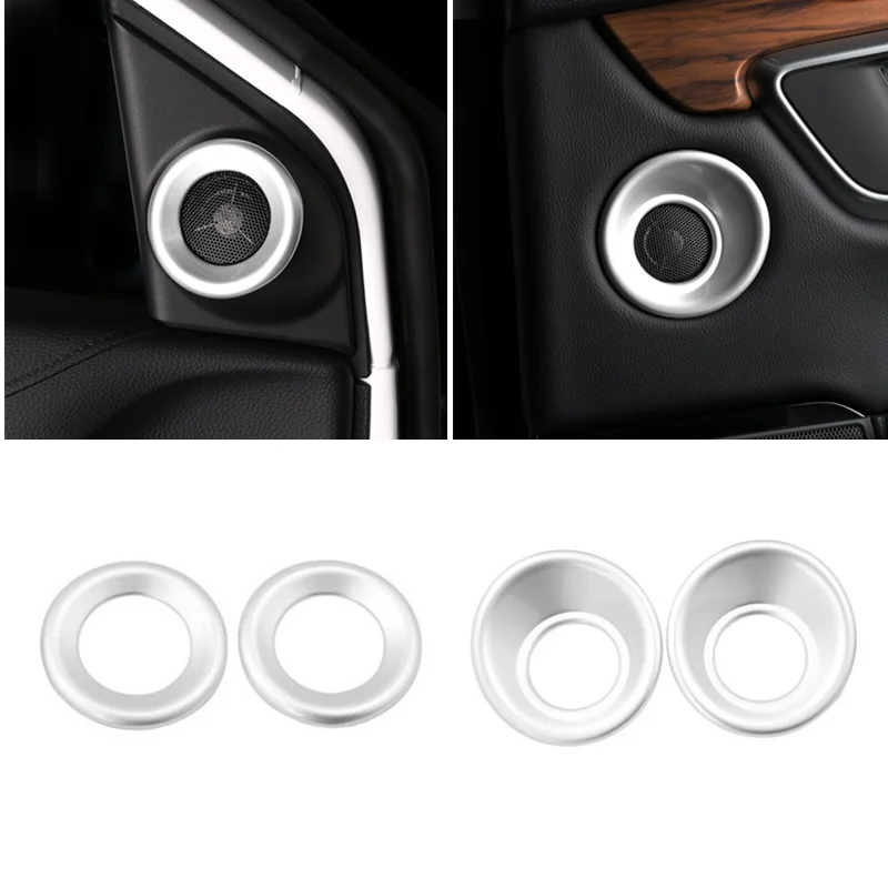 

For Honda CR-V CRV 2017 2018 2019 2020 ABS Matte accessories Car interior A-pillar Speaker horn ring Cover Trim Car styling 2pcs