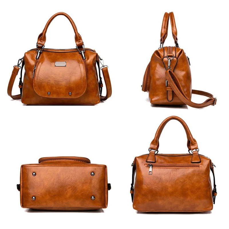 2021 винтажные сумки на плечо модные однотонные молнии для женщин большая