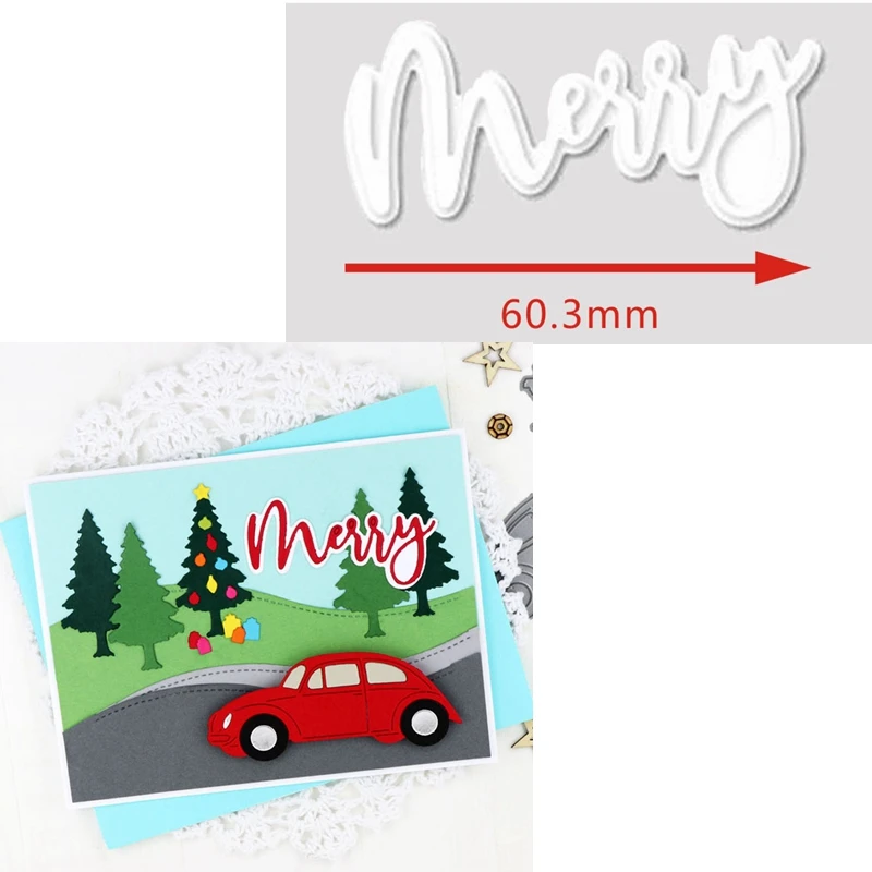 Металлические Вырубные штампы с надписью Merry Word Christmas To You вырезанные для