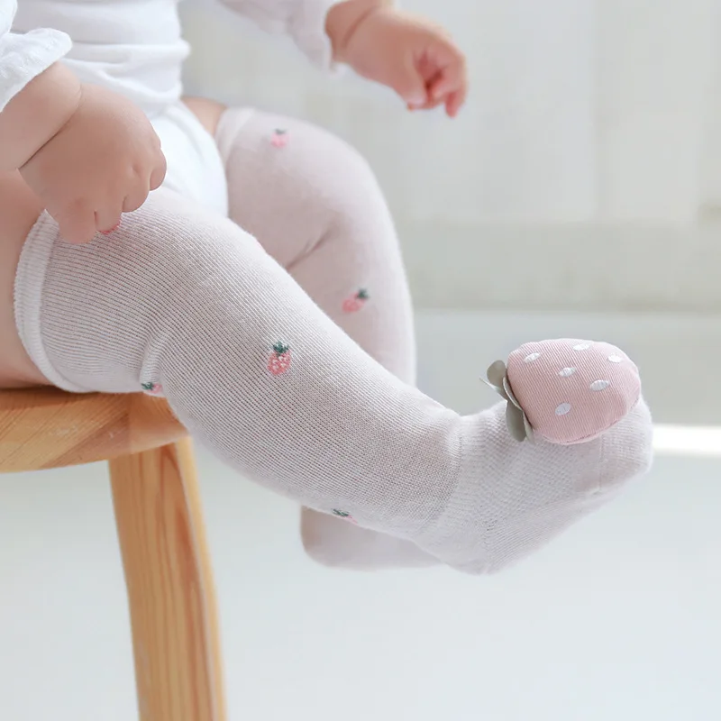 

Summer Mesh Socks Anti-mosquito Thin Breathable Socks Infant Baby Kids Girls Cute Fruit Doll Children Stockings Cotton Hosiery