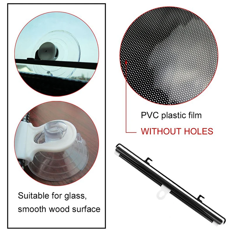 Автомобильная телескопическая затвор на лобовое стекло черная прочная