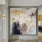 Картина Настенная большого размера для украшения гостиной, 100% ручная роспись, современная абстрактная картина маслом на холсте, подарок без рамки