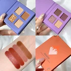 4 вида цветовНабор матовый блеск палитры теней для век с пайетками мерцающие макияж глаз металлик кружевные шелковые трусики перламутрового оттенка Водонепроницаемый прочного косметических инструментов TSLM2