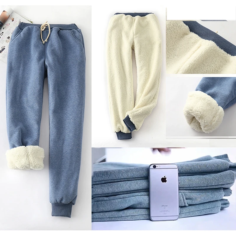 Зимние кашемировые теплые штаны-шаровары женские бархатные толстые Хлопковые