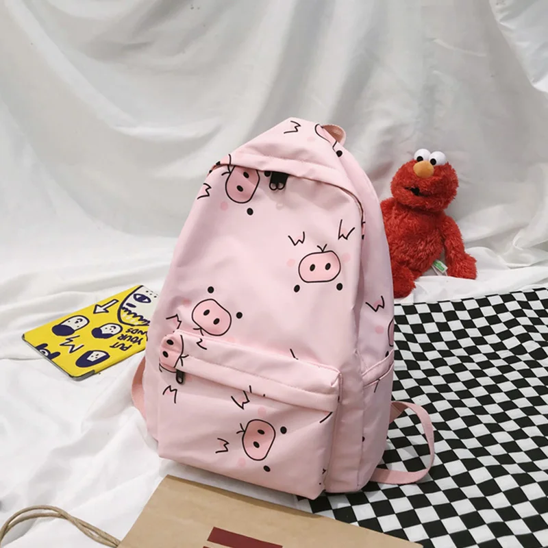 Милый рюкзак модный нейлоновый с фруктовым принтом Женский Большой Школьный для