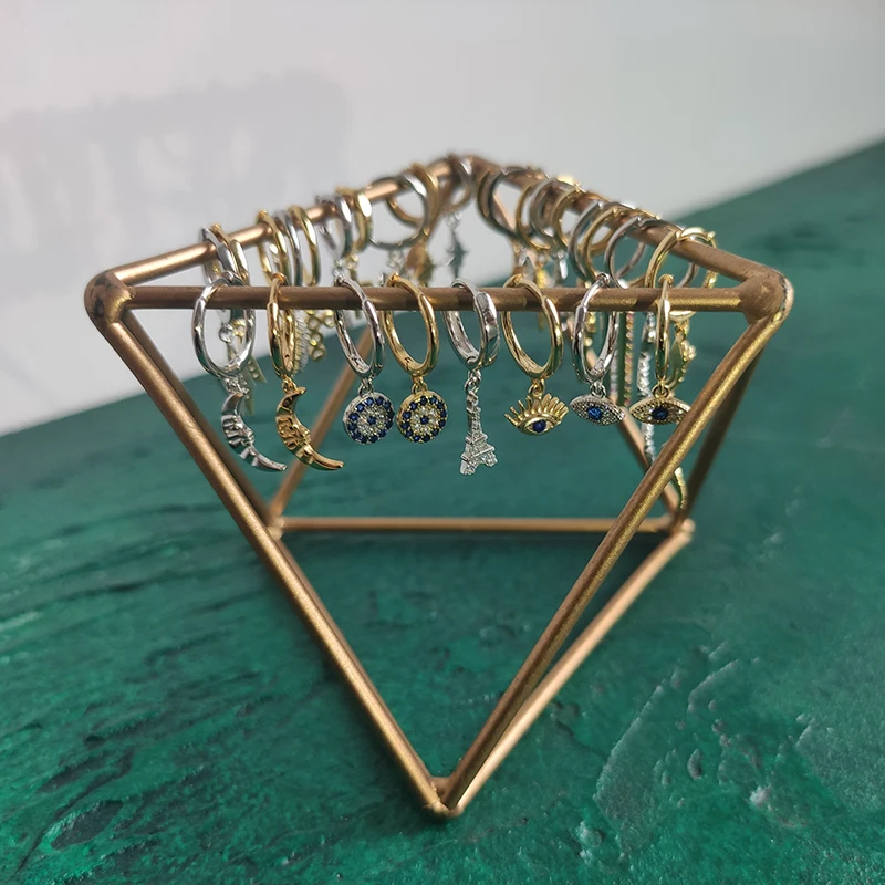 

PONYKISS Classic S925 Sterling Silver Geometry Dangle Huggle Hoop Earrings for Women Party Delicate Elegant Accessory wholesale